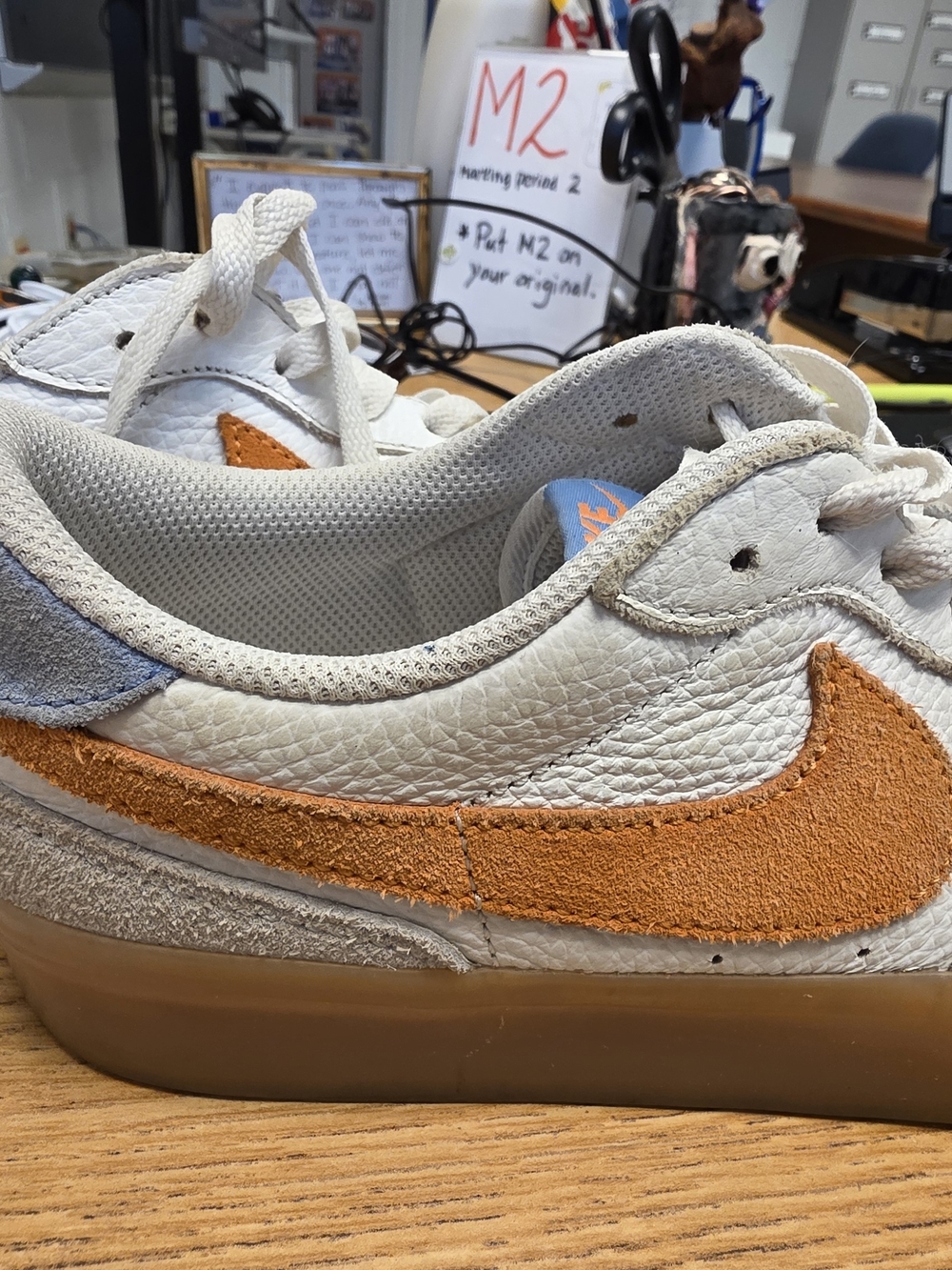 Nike SB ZOOM  Orange Suede Swoosh Casual Shoes